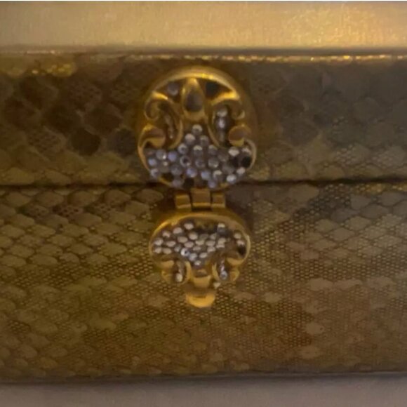 Rosenfeld Vintage Gold Genuine Python RARE gold evening bag